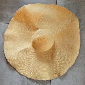 Elegant Tan Extra Wide-Brimmed Sun Hat